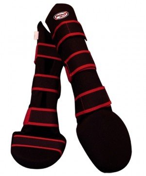 Woldorf USA shin guard in cotton with straps and velcro closure best for boxing mma kickboxing muay thai training and sparring gear