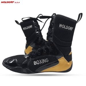 Worldorf wholesale boxing shoes! Great for training in the gym and competition! Non-slip sole, comfortable to wear because of the secure lace up and lightweight, protects the ankles when moving.